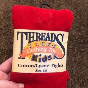 Red tights kids size 4/6